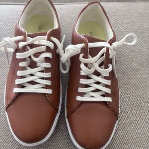 Women’s Casual Tan Leather Shoes Sz 7
